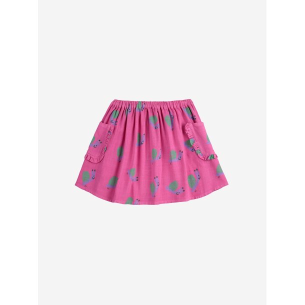 Bobo Choses Funny Snail All Over Woven Skirt Fuchsia