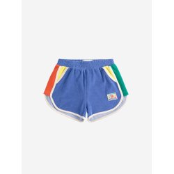 Bobo Choses Smiling Color Block Terry Cloth Shorts Blue