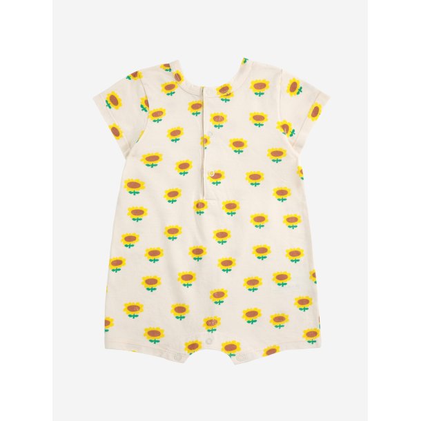 Bobo Choses Sunflower All Over Short Playsuit Beige