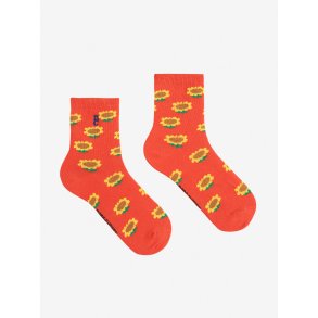Bobo Choses Sunflower All Over Short Socks Red