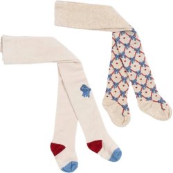 Konges Sljd Bow Jacquard Tights 2 Pack Mix