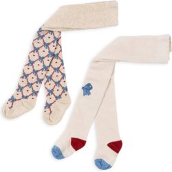 Konges Sljd Bow Jacquard Tights 2 Pack Mix