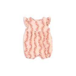 Konges Sljd Coco Frill Romper GOTS Floria Pink