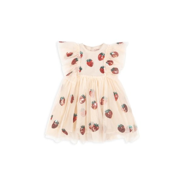 Konges Sljd Yvonne Frill Dress Strawberry