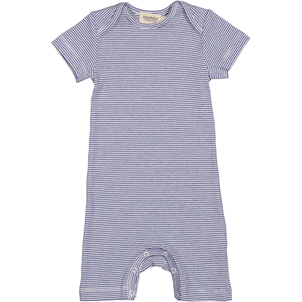 MarMar Roxi Summer Modal Fine Rib Romper Blue Stripe