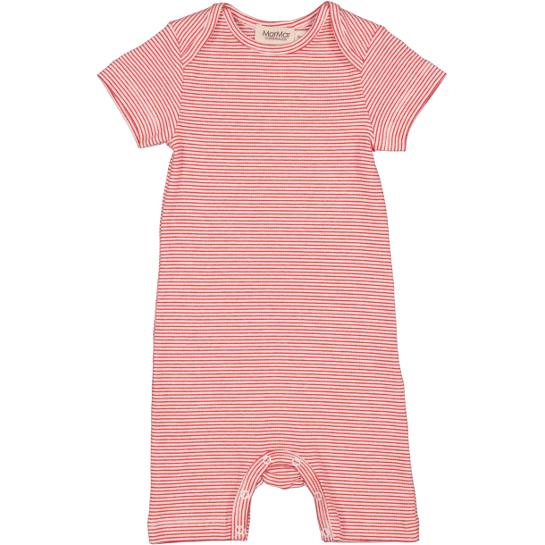 MarMar Roxi Summer Modal Fine Rib Romper Red Stripe