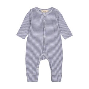 MarMar Rukana Romper LS Modal Fine Rib Blue Stripe