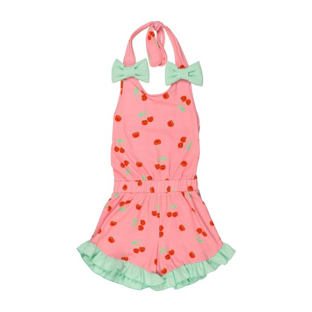 Wauw Capow Cherry Kiddo Playsuit Pink