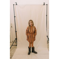 A Monday Nanna Dress Toasted Nut Stripe