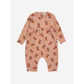 Bobo Choses Baby Hungry Squirrel All Over Overall Light Brown