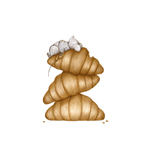 Ephie Studio Kunstprint Croissantmusen
