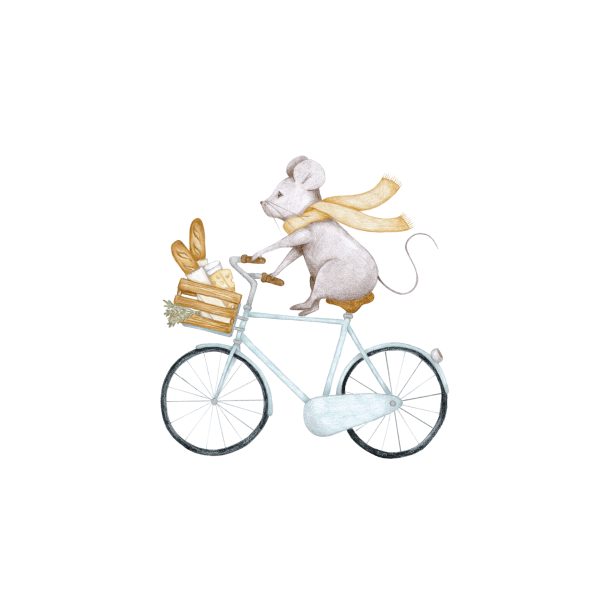 Ephie Studio Kunstprint Cykelmusen