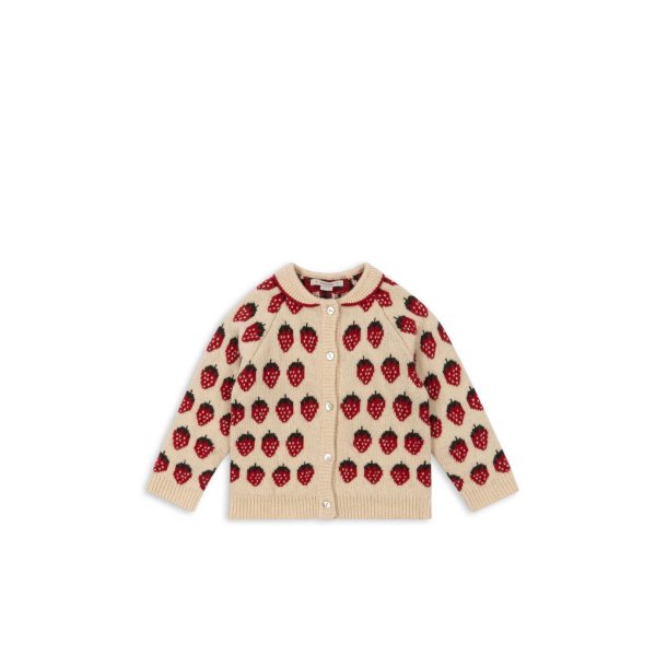 Konges Sljd Belou Knit Collar Cardigan Strawberry 