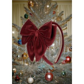 Konges Sljd Velvet Bowie Hairbrace Big Red Dahlia