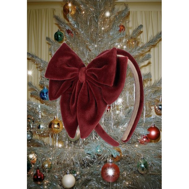 Konges Sljd Velvet Bowie Hairbrace Big Red Dahlia