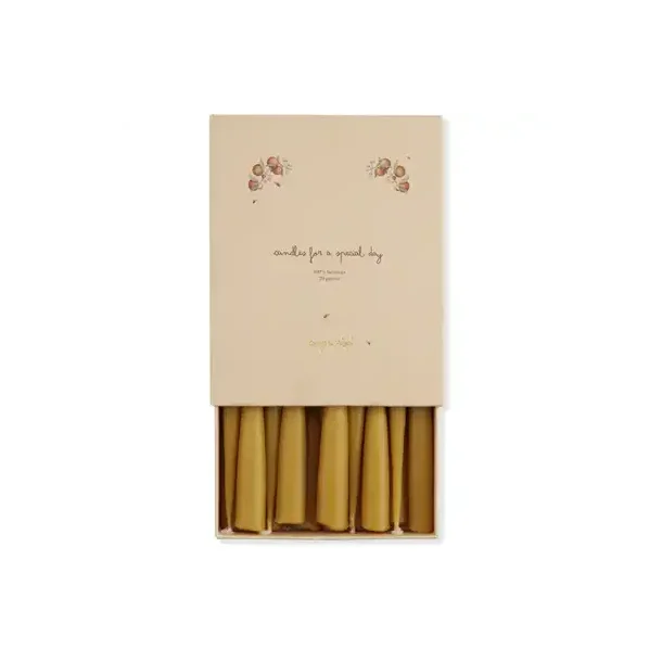 Konges Sljd Birthday Train Candles 20 Pack Nature