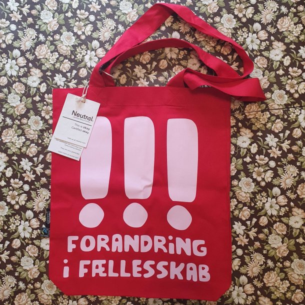 Settlementet Totebag FLLESSKAB Fairtrade ko Bomuld 
